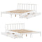 vidaXL Bed Frame without Mattress White 140x190 cm Solid Wood Pine