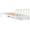 vidaXL Bed Frame without Mattress White 90x200 cm Solid Wood Pine