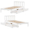 vidaXL Bed Frame without Mattress White 90x200 cm Solid Wood Pine