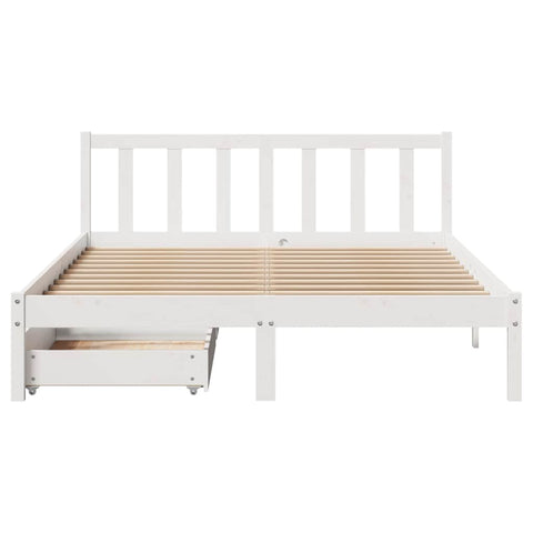 vidaXL Bed Frame without Mattress White 160x200 cm Solid Wood Pine