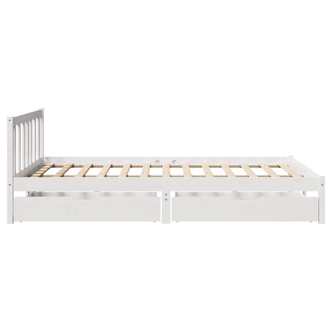 vidaXL Bed Frame without Mattress White 160x200 cm Solid Wood Pine