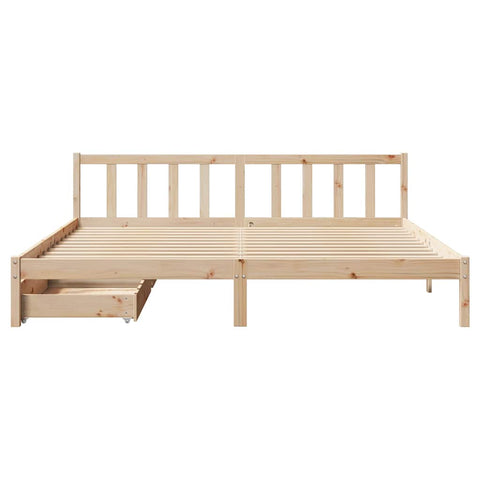 vidaXL Bed Frame without Mattress 180x200 cm Super King Solid Wood Pine
