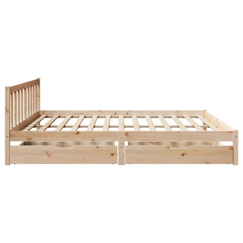 vidaXL Bed Frame without Mattress 180x200 cm Super King Solid Wood Pine