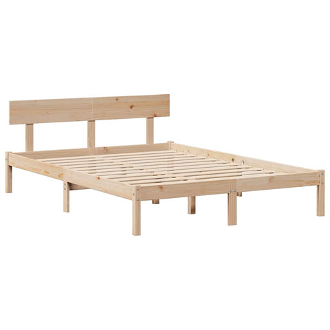 vidaXL Bed Frame without Mattress 140x200 cm Solid Wood Pine