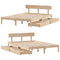 vidaXL Bed Frame without Mattress 140x200 cm Solid Wood Pine
