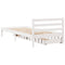 vidaXL Bed Frame without Mattress White 90x190 cm Single Solid Wood Pine