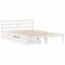 vidaXL Bed Frame without Mattress White 120x190 cm Small Double Solid Wood Pine