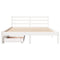 vidaXL Bed Frame without Mattress White 120x190 cm Small Double Solid Wood Pine