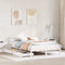 vidaXL Bed Frame without Mattress White 120x190 cm Small Double Solid Wood Pine