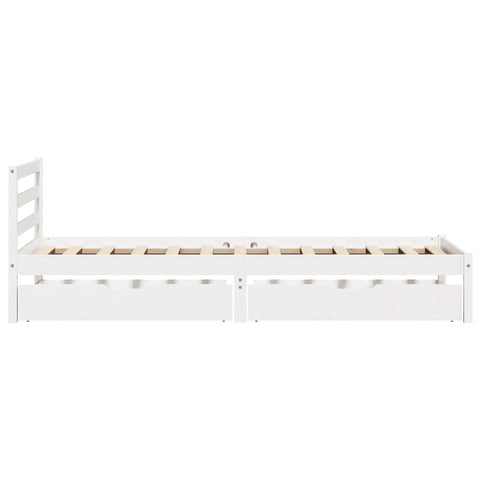 vidaXL Bed Frame without Mattress White 100x200 cm Solid Wood Pine