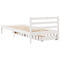 vidaXL Bed Frame without Mattress White 100x200 cm Solid Wood Pine