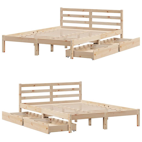 vidaXL Bed Frame without Mattress 120x200 cm Solid Wood Pine