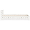 vidaXL Bed Frame without Mattress White 150x200 cm King Size Solid Wood Pine