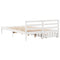 vidaXL Bed Frame without Mattress White 150x200 cm King Size Solid Wood Pine
