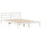 vidaXL Bed Frame without Mattress White 150x200 cm King Size Solid Wood Pine