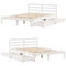 vidaXL Bed Frame without Mattress White 150x200 cm King Size Solid Wood Pine