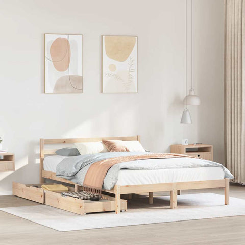 vidaXL Bed Frame without Mattress 160x200 cm Solid Wood Pine