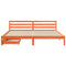 vidaXL Bed Frame without Mattress Wax Brown 200x200 cm Solid Wood Pine