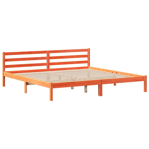 vidaXL Bed Frame without Mattress Wax Brown 200x200 cm Solid Wood Pine