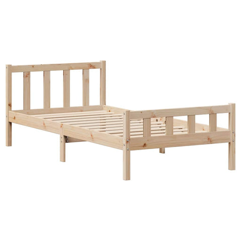 vidaXL Bed Frame without Mattress 90x190 cm Single Solid Wood Pine