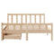 vidaXL Bed Frame without Mattress 120x190 cm Small Double Solid Wood Pine