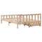 vidaXL Bed Frame without Mattress 120x190 cm Small Double Solid Wood Pine