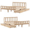 vidaXL Bed Frame without Mattress 120x190 cm Small Double Solid Wood Pine