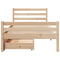 vidaXL Bed Frame without Mattress 100x200 cm Solid Wood Pine