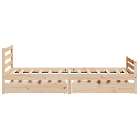 vidaXL Bed Frame without Mattress 100x200 cm Solid Wood Pine