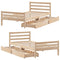 vidaXL Bed Frame without Mattress 100x200 cm Solid Wood Pine