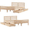 vidaXL Bed Frame without Mattress 150x200 cm King Size Solid Wood Pine