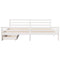 vidaXL Bed Frame without Mattress White 200x200 cm Solid Wood Pine