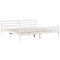 vidaXL Bed Frame without Mattress White 200x200 cm Solid Wood Pine