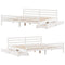 vidaXL Bed Frame without Mattress White 200x200 cm Solid Wood Pine