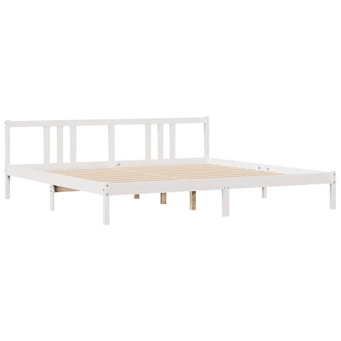 vidaXL Bed Frame without Mattress White 200x200 cm Solid Wood Pine