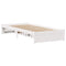 vidaXL Bed Frame without Mattress White 75x190 cm Small Single Solid Wood Pine