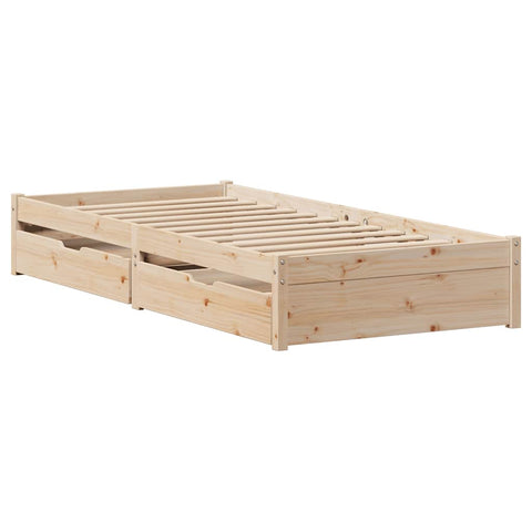 vidaXL Bed Frame without Mattress 100x200 cm Solid Wood Pine
