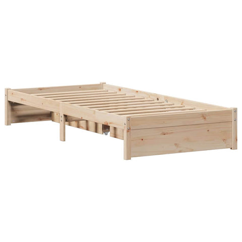 vidaXL Bed Frame without Mattress 100x200 cm Solid Wood Pine