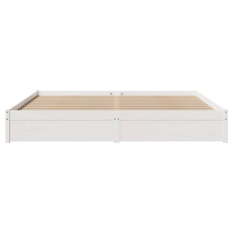 vidaXL Bed Frame without Mattress White 180x200 cm Super King Solid Wood Pine