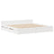 vidaXL Bed Frame without Mattress White 120x190 cm Small Double Solid Wood Pine