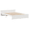 vidaXL Bed Frame without Mattress White 120x190 cm Small Double Solid Wood Pine