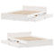 vidaXL Bed Frame without Mattress White 120x190 cm Small Double Solid Wood Pine