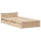 vidaXL Bed Frame without Mattress 100x200 cm Solid Wood Pine