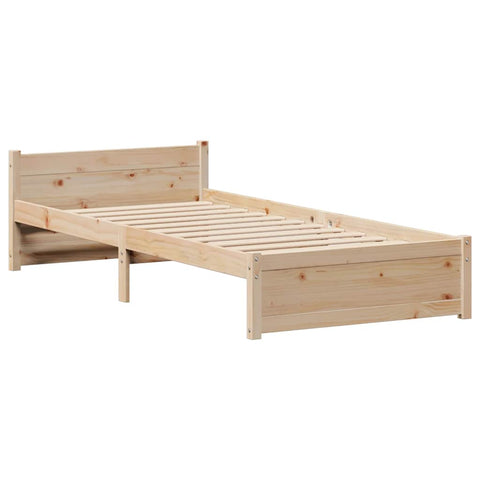 vidaXL Bed Frame without Mattress 100x200 cm Solid Wood Pine