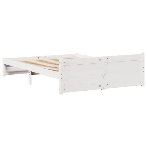 vidaXL Bed Frame without Mattress White 100x200 cm Solid Wood Pine