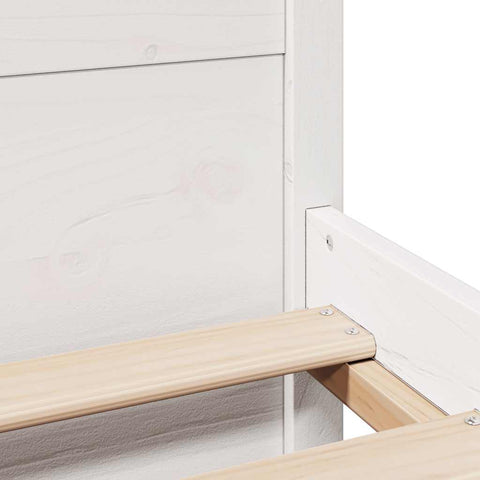 vidaXL Bed Frame without Mattress White 100x200 cm Solid Wood Pine