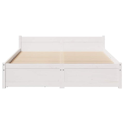 vidaXL Bed Frame without Mattress White 140x200 cm Solid Wood Pine