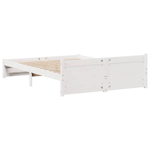 vidaXL Bed Frame without Mattress White 140x200 cm Solid Wood Pine