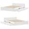 vidaXL Bed Frame without Mattress White 140x200 cm Solid Wood Pine