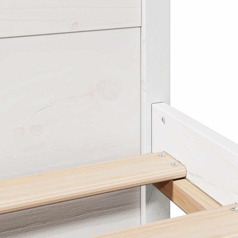 vidaXL Bed Frame without Mattress White 150x200 cm King Size Solid Wood Pine
